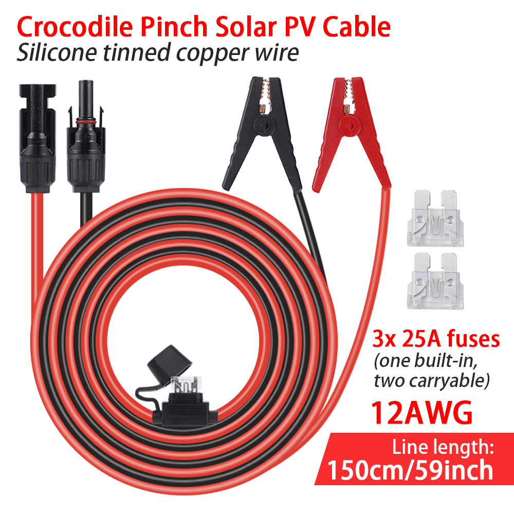 12AWG 150 cm Elektrische Zaun Kabel Stecker Mit Krokodil Clip Führt Kabel Wasserdichte Solar- Zaun Kabel Messung Teile: Ursprünglich Titel
