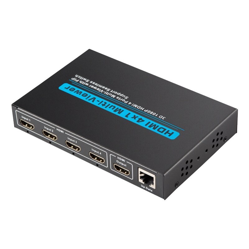 HDMI Screen Splitter 4X1 HDMI Quad Multi-Viewer HDMI Switcher 1080P Support 3D HDCP EU Plug: Default Title