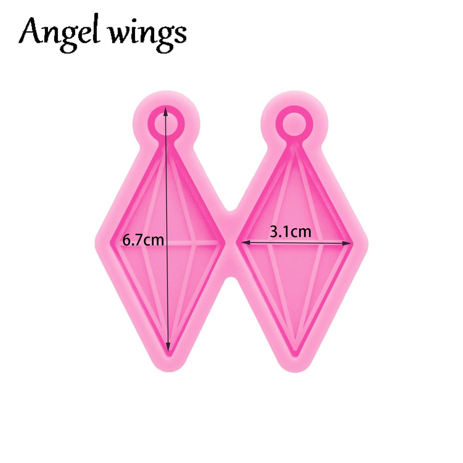 DY1075 Glossy Hoefijzer/Hart/Kunai Mes Oorbellen Siliconen Mallen, maken Ambachten Met Epoxy Diy Handgemaakte Charms Resin Art Mold: violet