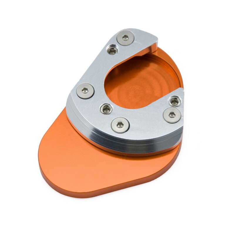 Parking Kickstand Pedaal Extension Kick Stand Pad Vergroten Plaat Houder Voor KTM125 200 390 Duke RC 125 200 390: Sliver Orange