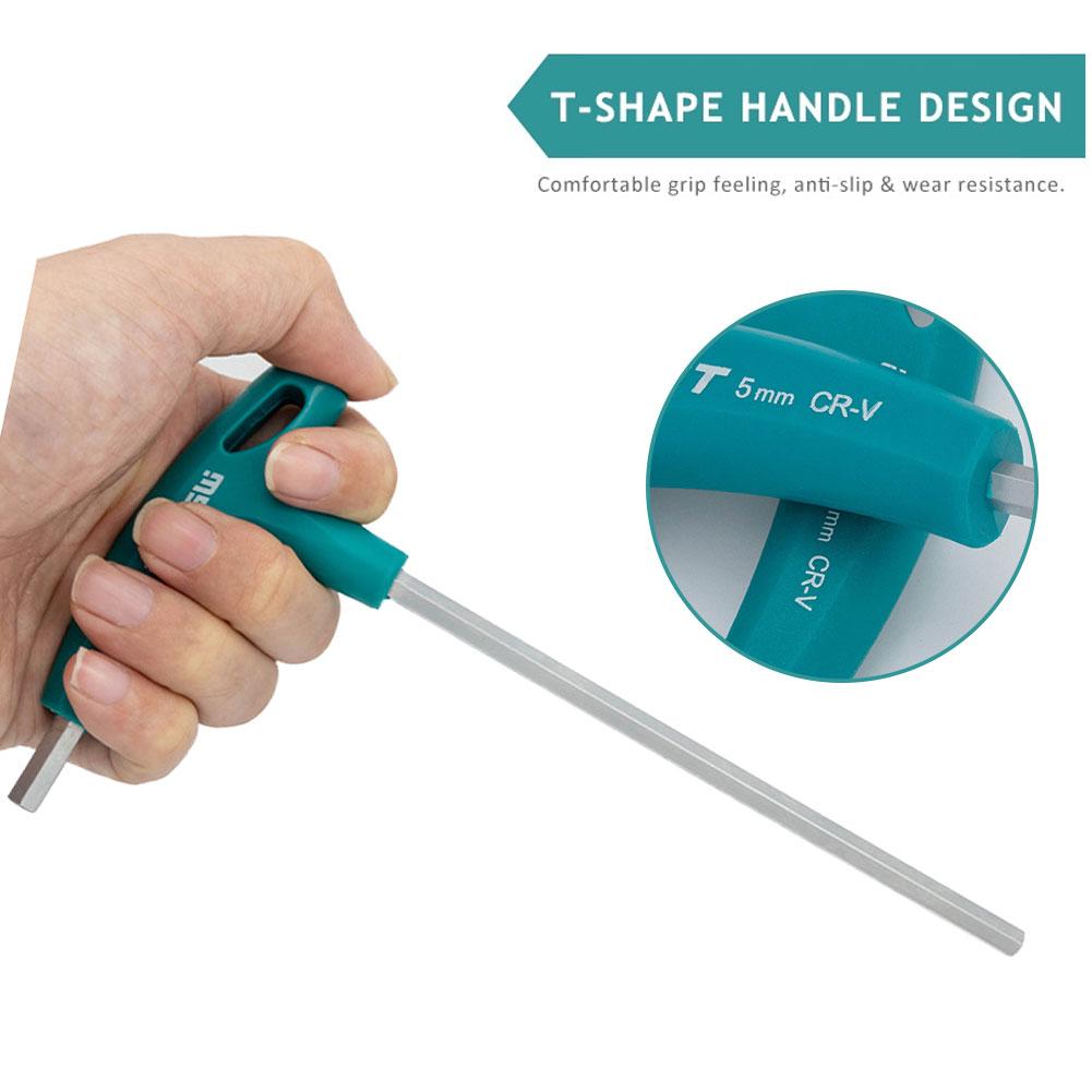 T-handtag insexnyckel skruvar skruvmejsel verktyg 1.5-10mm skiftnyckel handtag insexnyckel skiftnyckel hrc 52-54 handverktyg
