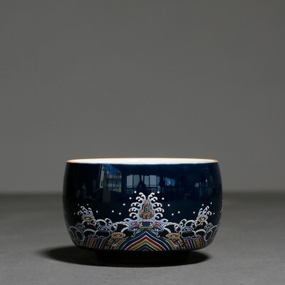 Emaille Zen Meister Tasse Tee Tasse Keramik Tassen Tee Tassen Bahre Kung Fu Tee Becher Whiskey Glas Getränk Tasse Keramik Tee-einstellen Hause: wie Bild