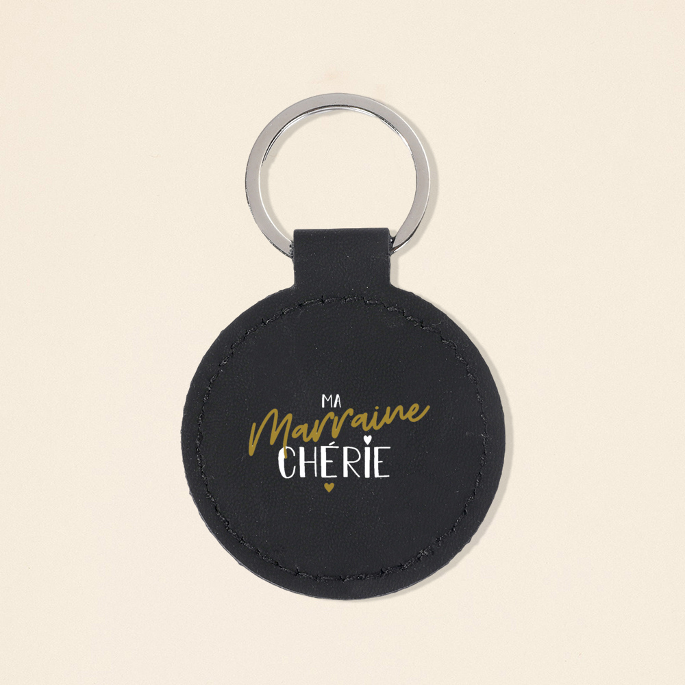 Ville du være min gudmor og gudfar nøglering vedhæng spørg marraine parrain anmodning læder kayring: Klar