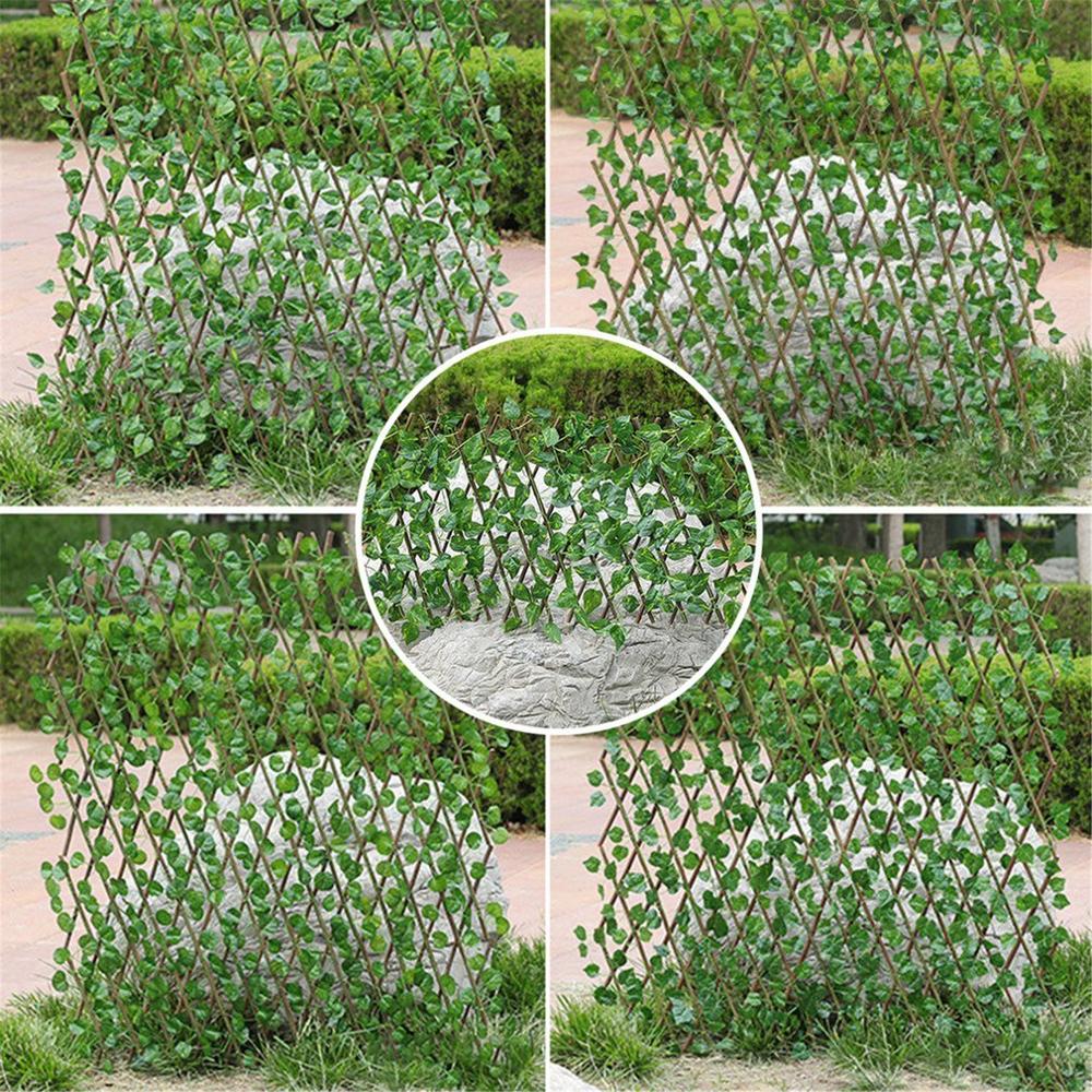 Kunstig haveplante tilbagetrækkeligt hegn uv beskyttet privatlivsskærm havehegn baghave hjem diy indretning grønne vægge