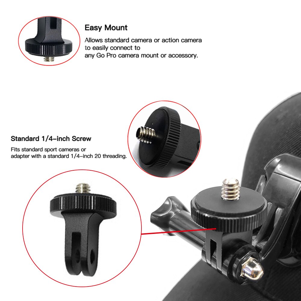 Tuyu Aluminium 1/4 Inch Adapter Base Statief Mount Houder Met Hoed Voor Insta360 Een X Camera Ricoh Theta Sc 360 Camera