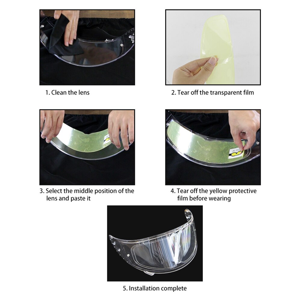 Anti-condens patch vizier lens helm lens anti-condens film universeel helder vizier lens sticker motoraccessoires generiek