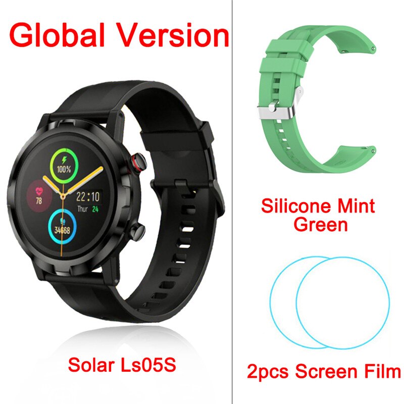 Youpin Haylou LS05S Smart Watch Full Touch Fitness Tracker Blood Pressure IP68 Waterproof Smartwatch Haylou RT For iOS Android: Ls05SSilicone Green1