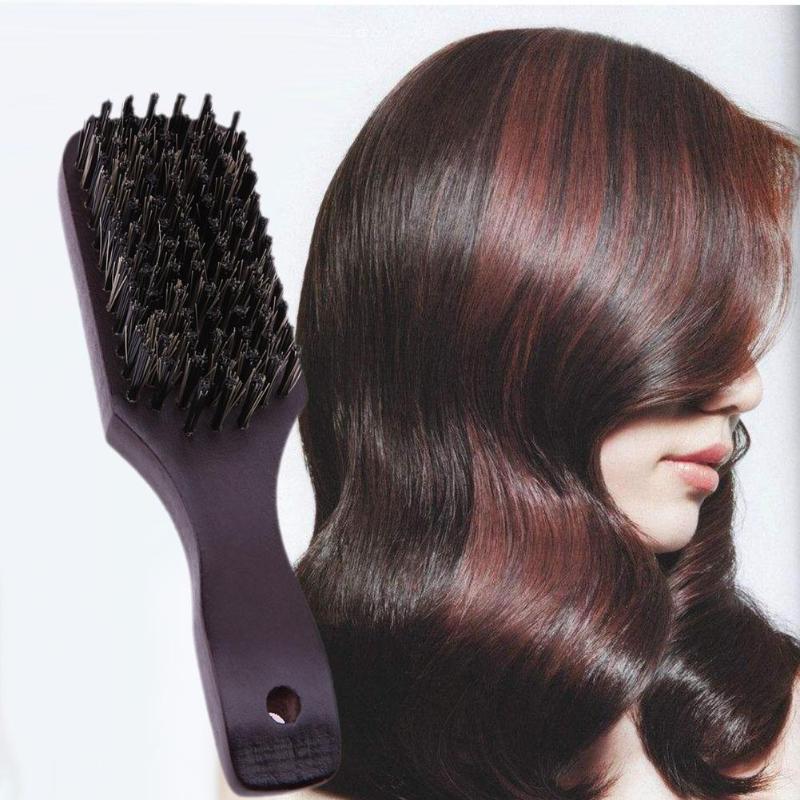1pc antistatische baardborstels, massagekam van hout, baardborstel, beukenhouten handvat, haarborstel met zwijnenhaar, salon, kapper, haarverzorgingstool