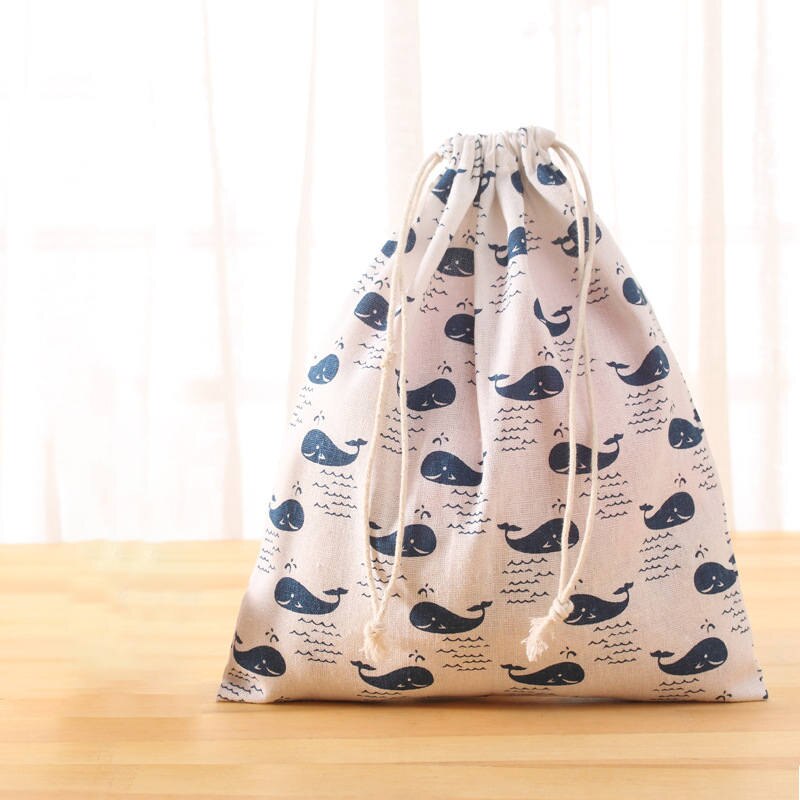 MICCK Travel Storage Bag Toy Storage Underwear Shoes Kids Toys Organizer Drawstring Cosmetic Candy Bags: M / Whale