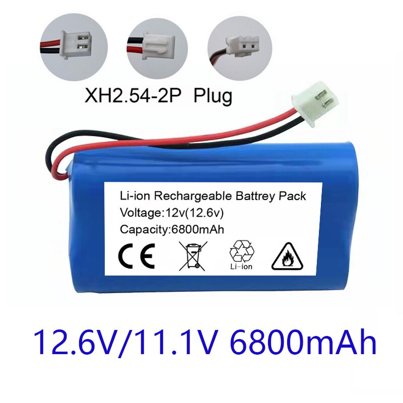 Portable 12V 6800mAh 18650 Lithium ion Rechargeable Battery pack 3S1P Speaker flashlight CCTV Camera GPS search light equipment