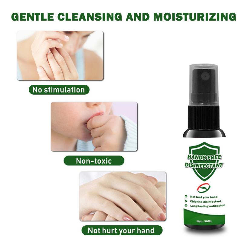 30ml Portable Outdoor Disposable Hand Sanitizer Alcohol Free Waterless Clear Fluid Spray Disinfection Hand Sanitiser