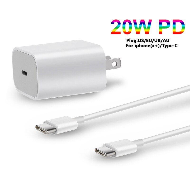 20W Pd USB C caricabatterie adattatore ricarica rapida per iPhone 12 11 X Xs Xr 7 AirPods iPad Huawei Xiaomi Samsung