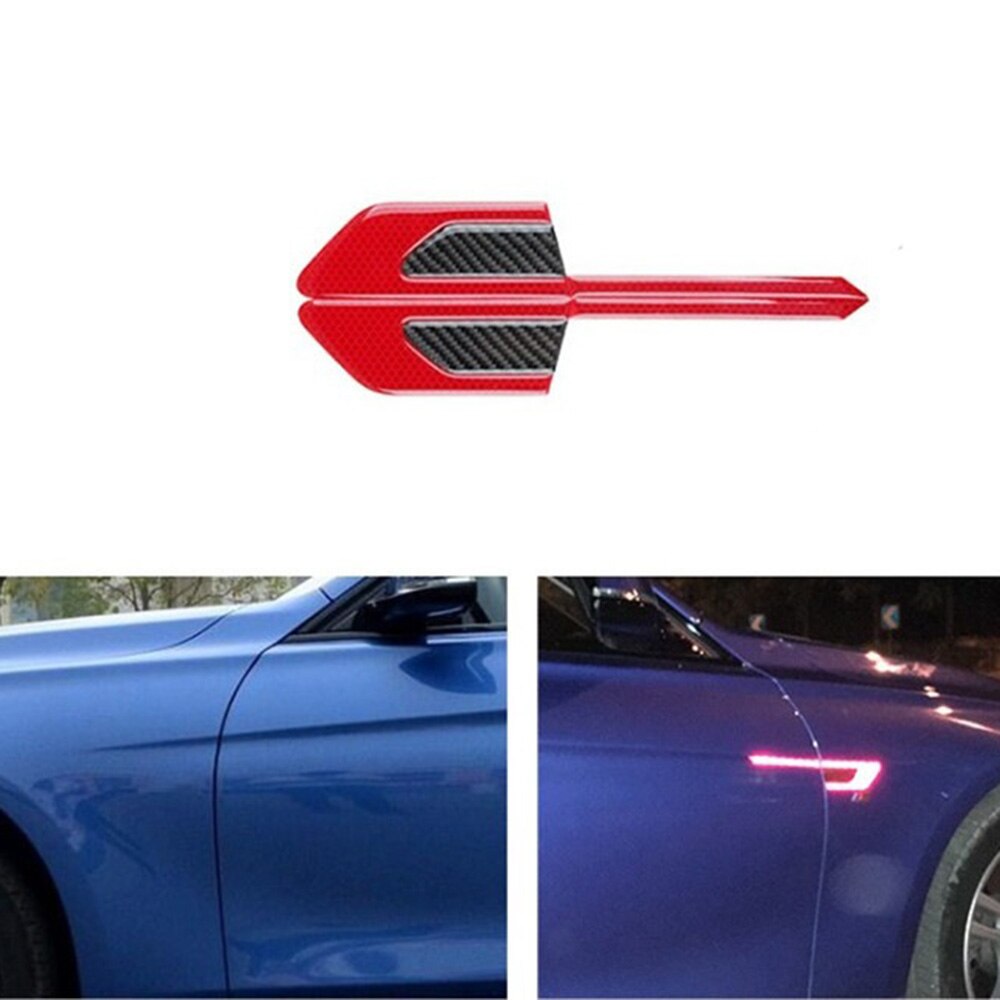 2 stuks/set anti-botsingswaarschuwingsmarkering voor fiets, vrachtwagen, motor, auto, reflecterende strip, veiligheidsstickers voor auto's, wielfolie, waarschuwingstape