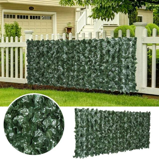 1m/3m Artificial Leaf Hedge Ivy Hedge Garden Fence Balcony Privacy Wall Cover Analog Fence Net Home Garden Decoration: 1 3m