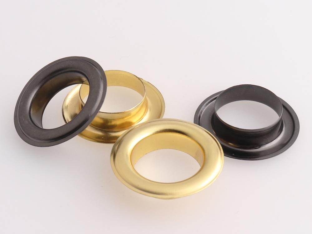 Œillets noirs avec rondelle 18mm (trou), œillets ronds de réparation pour vêtements, accessoires de maroquinerie