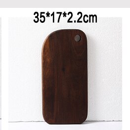 Breadboard cooking board whole wood unpainted sushi tray black walnut solid wood cutting board kitchen handmade wooden: 35x17x2.2cm