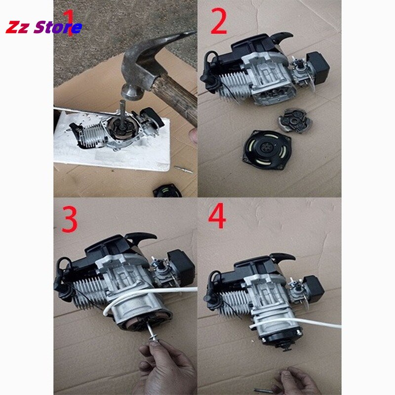 Start Motor Starter 47 49cc 2 Stroke Electric Start Engine Mini Dirt Chopper Bik start the motor