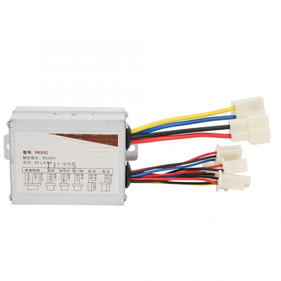 24V 500W E-bici Del Motore Spazzolato controllore Cavo Esteso della Valvola A Farfalla impostato di Manopole di Velocità Della Bicicletta Elettrica Manubrio kit presa