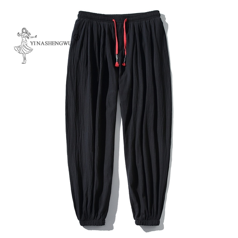 Japońskie Kimono dorywczo spodnie luźne spodnie Harajuku japonia mężczyźni tradycyjne haftowane azjatyckie ubrania w stylu Yukata Harem kostium