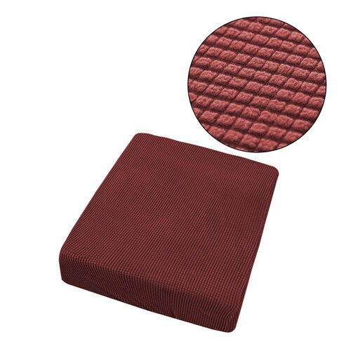 Niet waterdichte elastische bankhoes voor de woonkamer, waterdichte geruite bankhoes, strakke hoes voor thuis, effen kleur, hoes voor de bank: B-wijn rood