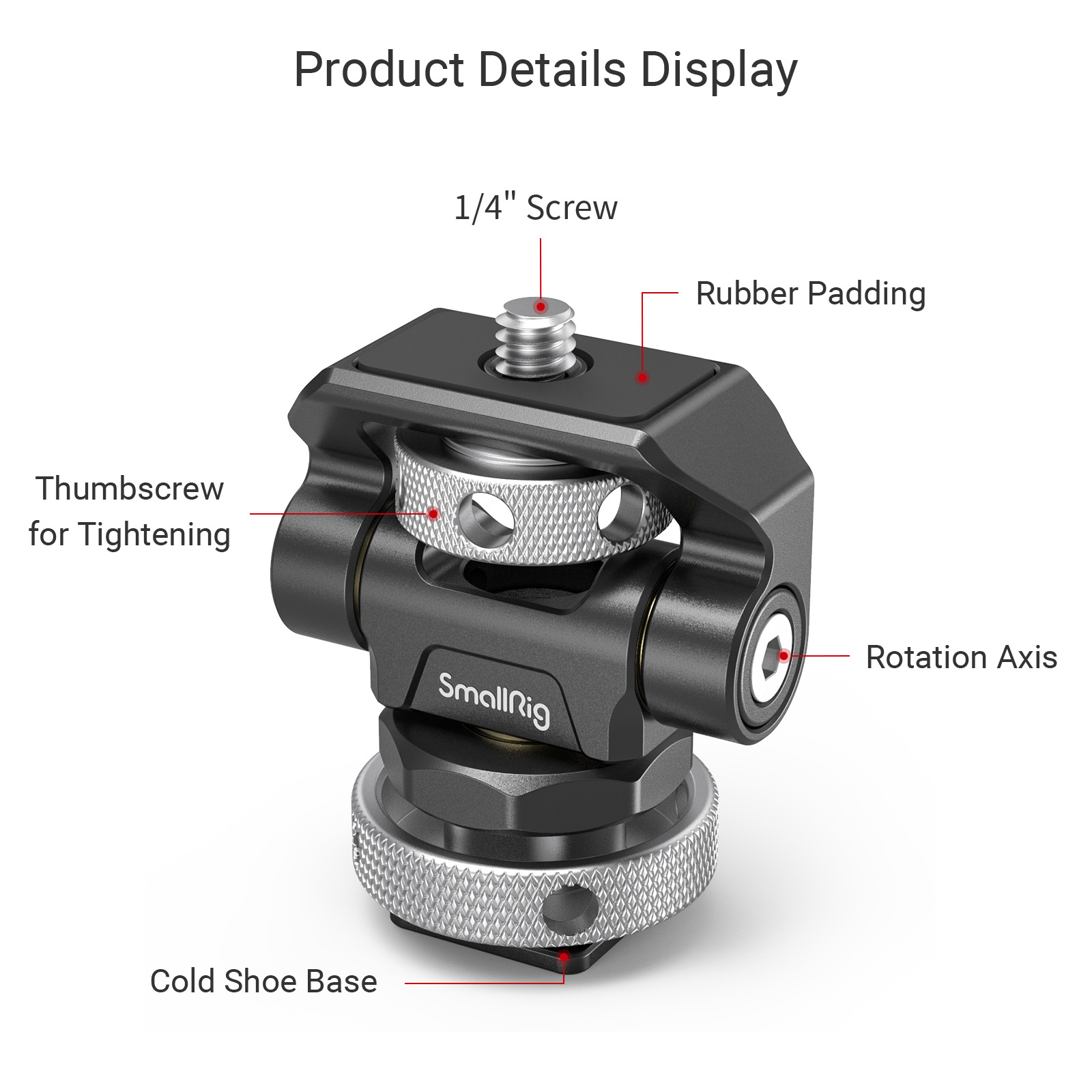 Smallrig Dslr Camera Verstelbare Camera Monitor Houder Swivel En Tilt Verstelbare Monitor Mount Met Arri-Stijl Mount 2903