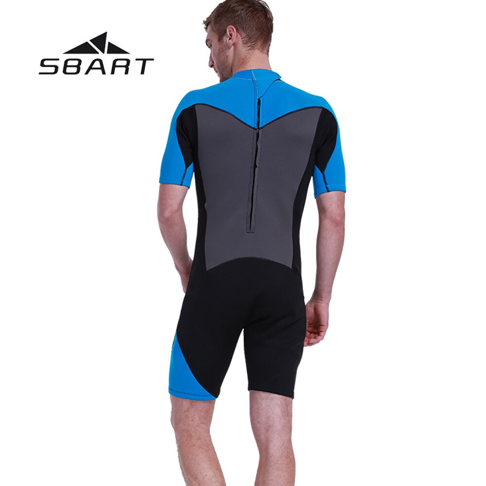 SBART 2mm Neopren Neoprenanzug Kurzarm einteiliges Frühling Anzug Zurück Reißverschluss für Frauen und Männer 2 Arten Stachelrochen Ader Wärmer