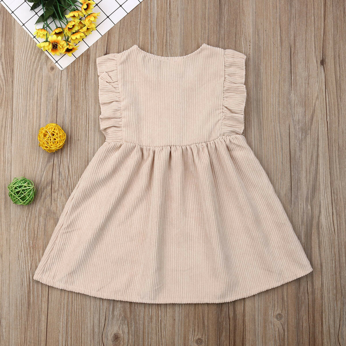 Baby Zomer Kleding Peuter Baby Meisje Solide Jurk Ruches Mouwloze Prinses Casual Jurk A-lijn Party Lace Zonnejurk 1-6Y