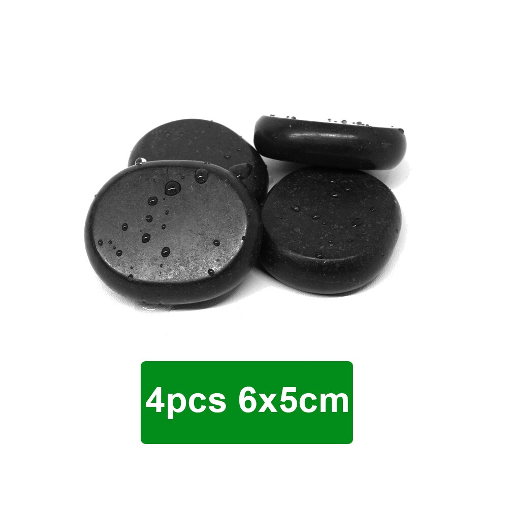 Tontin stein massasje sett lindre understreke ryggsmerter helsevesen akupressur lava basalt steiner til helsetjenester spa stein: 4 stk 6 x 5cm