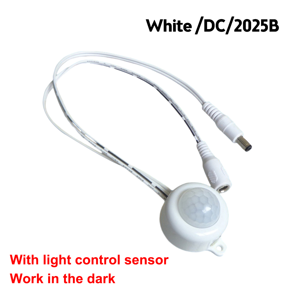 USB Body Infrared PIR Motion Sensor Switch DC5V12V24V Human Motion Sensor Detector DC Switch For LED Light: Silver