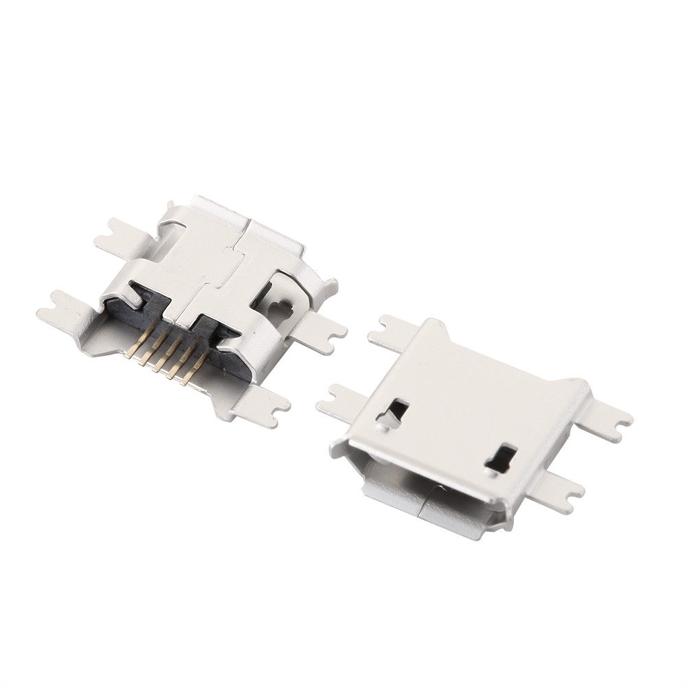 Micro usb 2p 5p jack opladningsport stik dock oplader dip smd til telefon tablets højttalere osv. port stik strømstik: Rød / 5-9 stk