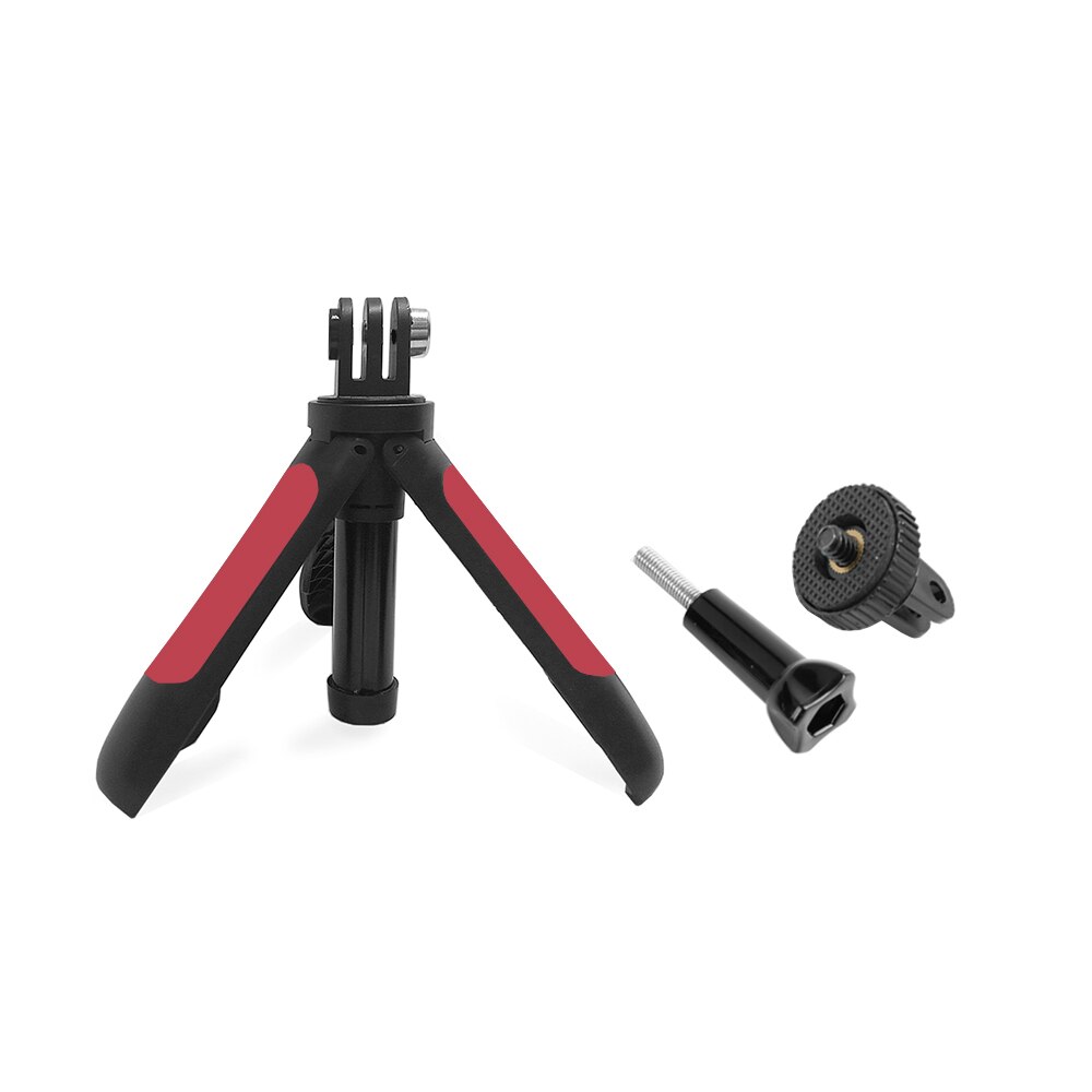 TUYU-Mini trípode de montaje para palo de Selfie, monopié de mano extensible para Gopro Hero 6 5, SJCAM, Xiaomi YI 4k, H9R, Sony, DJI, cámara deportiva: red tripod