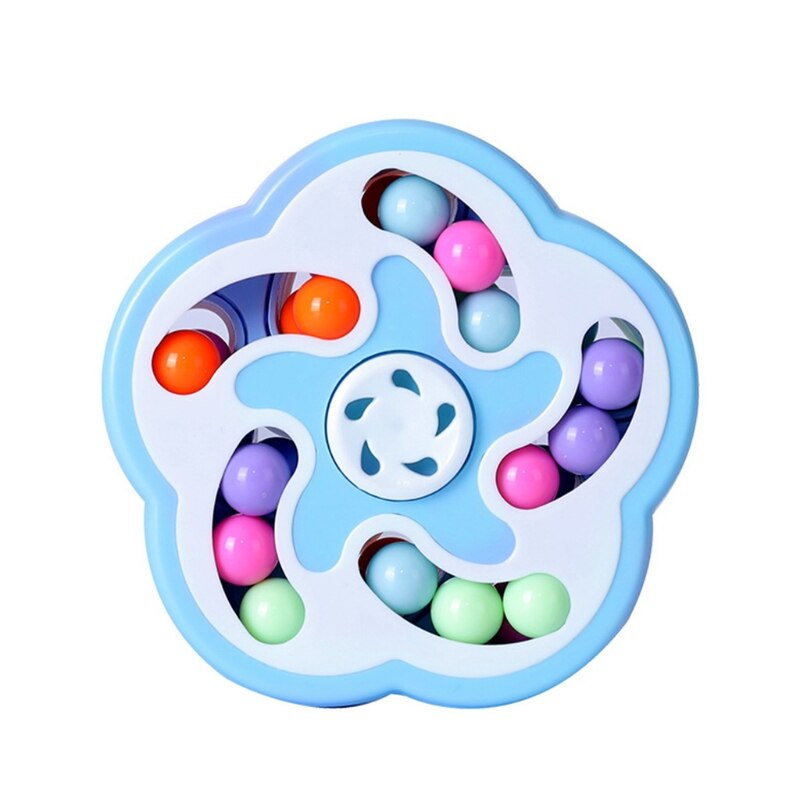 066B punta delle dita giocattolo cubo portatile Anti ansia Spinner scherzo pratico giocattolo in miniatura decompressione giocattolo giroscopio regalo Unisex: Blue