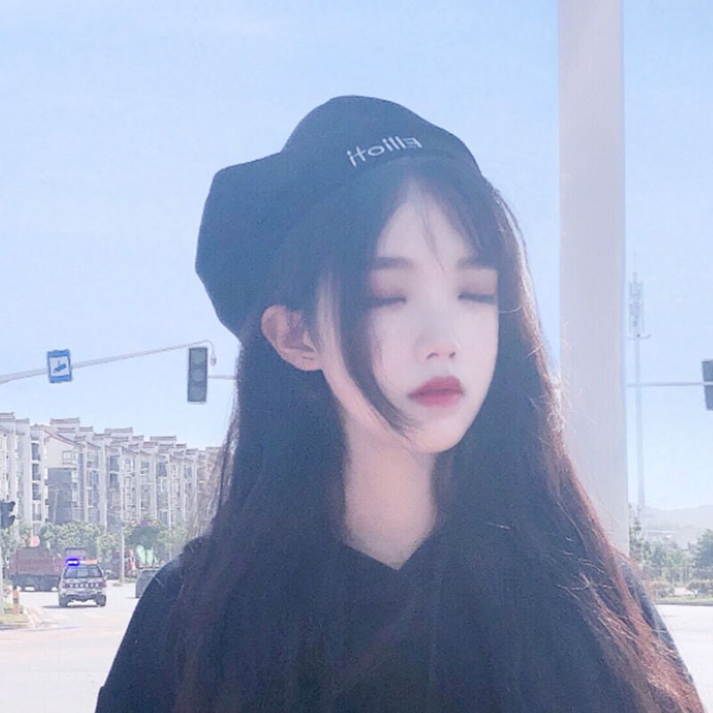 Koreansk version av harajuku broderade bokstav basker barn höst vinter retro bomull student anis pumpa målare hatt