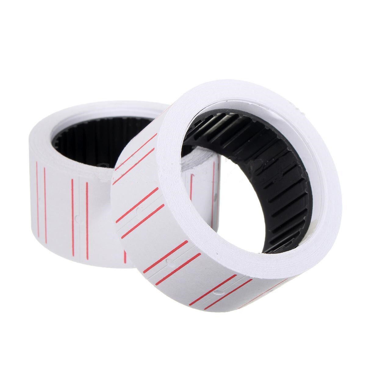 21 mm x 12mm 10 kpl itsekiinnittyviä hintatarroja, paperinen hintatarra, yksirivinen hintatarralaite ruokakauppaan