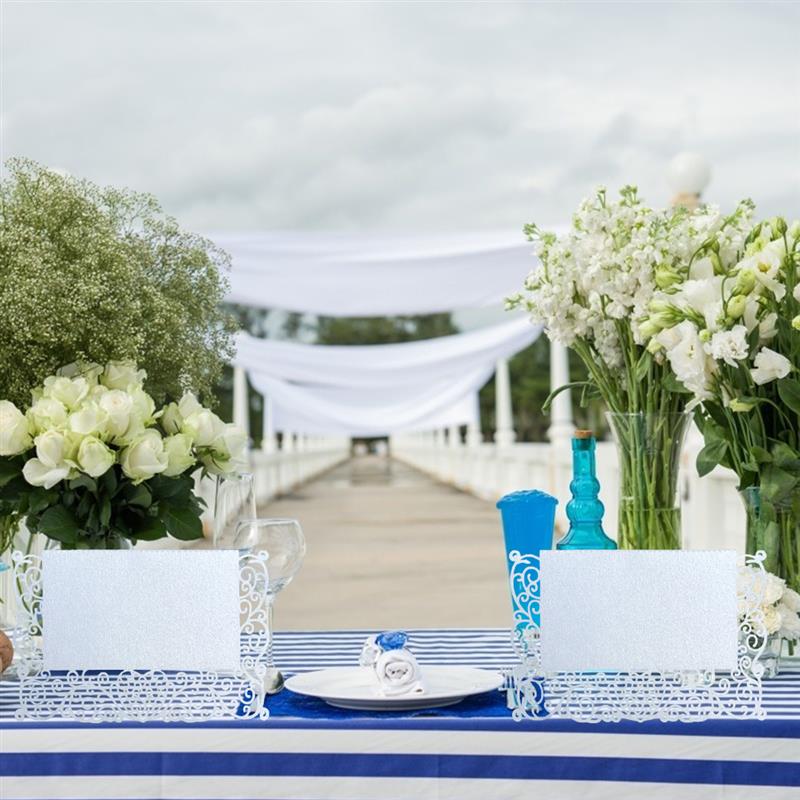 50 st bröllopsplatskort dekorativt ihåligt bordstältkort festnamnkort