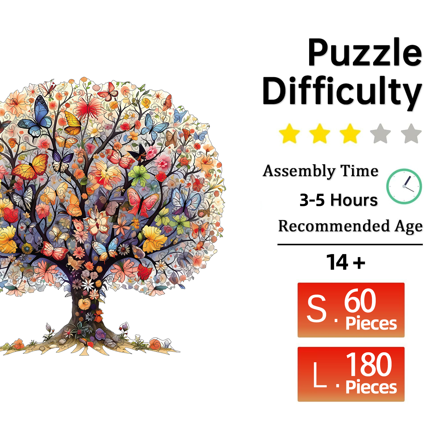 Tree of life Wooden Puzzle, Concentration Training For Adults, Hallowee Christma Birthday , Home Decor