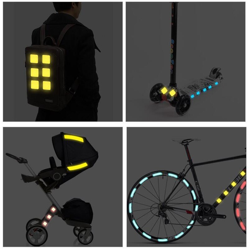 Reflekterende klistermærke til klapvogne, cykelhjelme