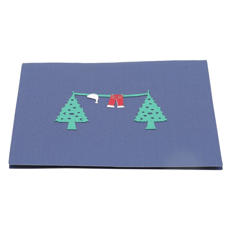 3d pop-up-kort lykønskningskort til pige børn kone mand træ snemand lykønskningskort postkort med konvolut klistermærker