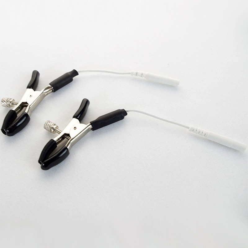 Adjustable E-Stim Electrosex Nipple Clamps Electro Play Single Pole Electrode