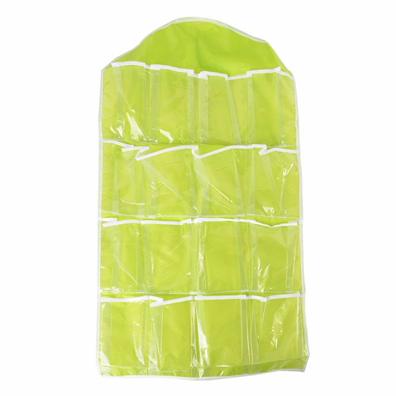 16 rejillas plegables guardarropa bolsas colgantes contenedor ropa interior sujetadores calcetines gancho para corbatas zapatos bolsa de almacenamiento