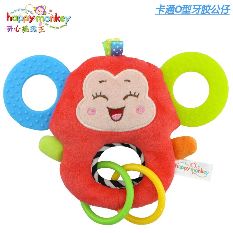 Plüschtier für neugeborene, kleinkinder, weiche rasseln, beißRing mit musik, hängeglocke, babyspielzeug: B