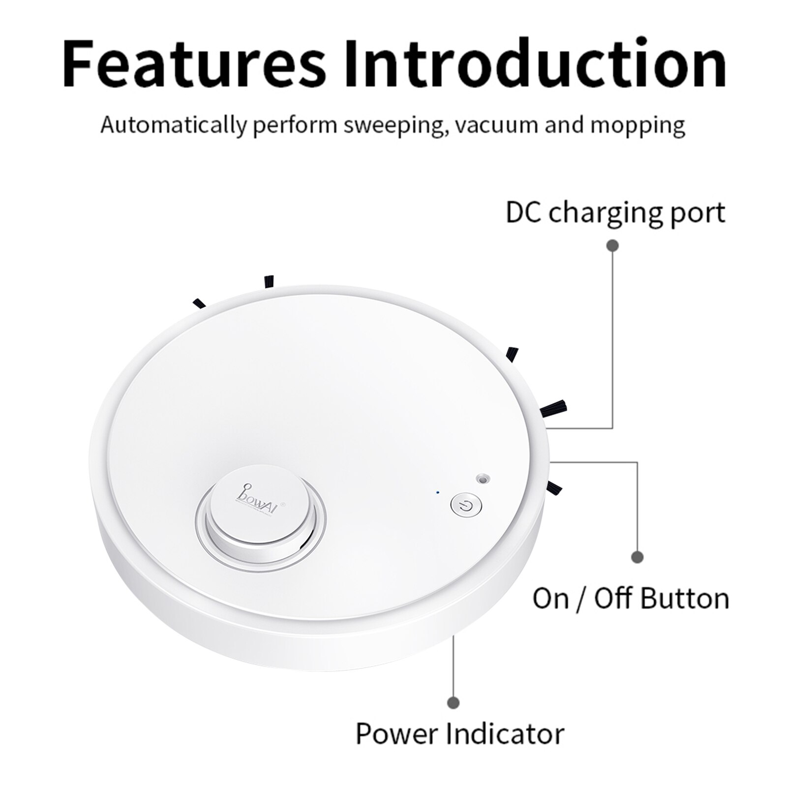 Robotic Vacuum Sweep Suction Wipe Floor Sweeper Carpet Cleaner Rechargeable Smart Home Sweeping Robot Capable of Wet and Dry