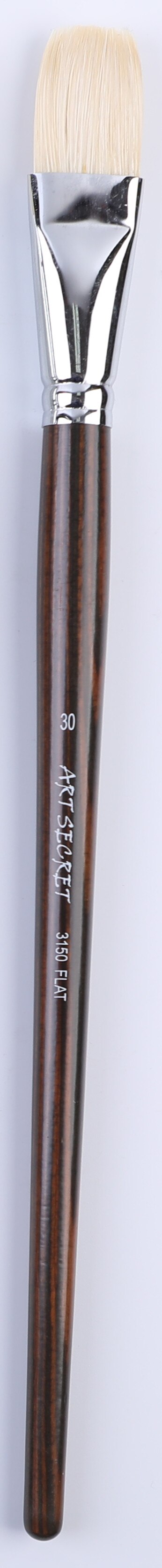 Artsecret chongqing cerdas profissional pintura a óleo escova 3150 plana de madeira ébano haste longa arte ferramentas suprimentos: number30 1pcs