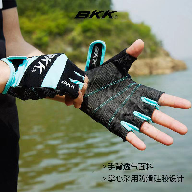 Guantes de pesca con medio dedo, protección para señuelos, antideslizantes, para exteriores, Spinning, Ocea, un par