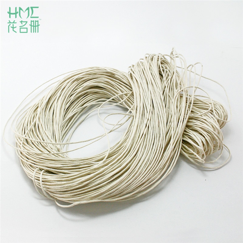 60m/lot 1mm Thread Cotton Waxed Cord String Strap Necklace Bead Rope for Sewing DIY Necklace Bracelet Jewelry Making