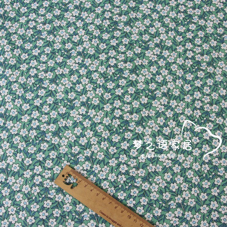 Syunss-tela de retales para colcha de bebé, tela de algodón de sarga con estampado de flores ldylico, para cojines, vestidos, telas para coser