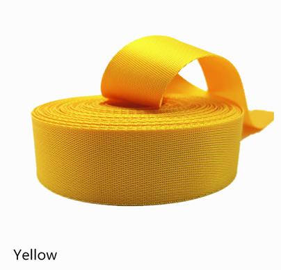 Bande adhésive en tissu Nylon épais | 10M 1.5 pouces 38mm rouge jaune blanc argent bleu noir pour la fabrication de bandes, bracelet de sacoche: yellow