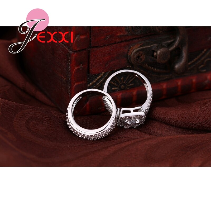 Neue 925 Sterling Silber Finger Ring einstellen Für Frauen Super Luxus Für Liebhaber Schöner Geburtstag Party Schmuck