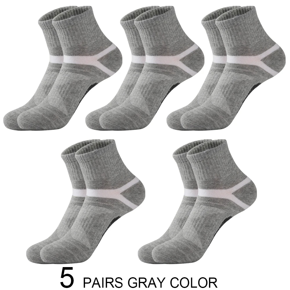 Chaussettes de dehors Noires pour Homme, Décontractées, de , Respirantes, pour Automne et Hiver, Lot de 3/5/10/20 Paires: GRIS