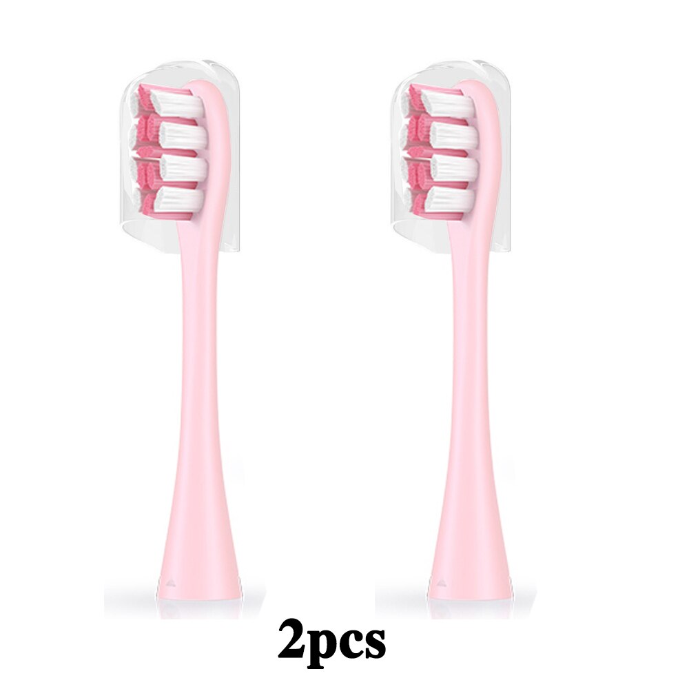 Udskiftning af elektriske tandbørstehoveder til oclean sonisk elektrisk tandbørste x / x pro / z1/  se / en dybe rengøringsbørstehoveder: 2 lyserøde